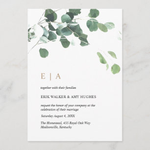 Invitation Conception personnalisée #2 - Eucalyptus Feuilles 