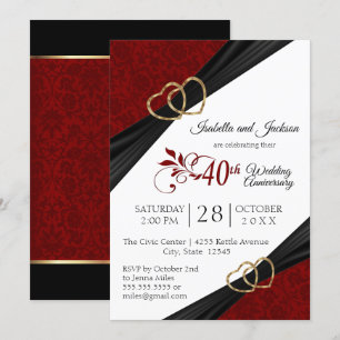 Invitation Conception pour le 40e anniversaire de Ruby