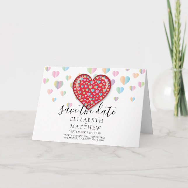 Invitation Conception simple et élégante pour Sauvegarder la  (Devant)