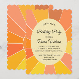 Invitation Conception Sun Abstraite personnalisée |