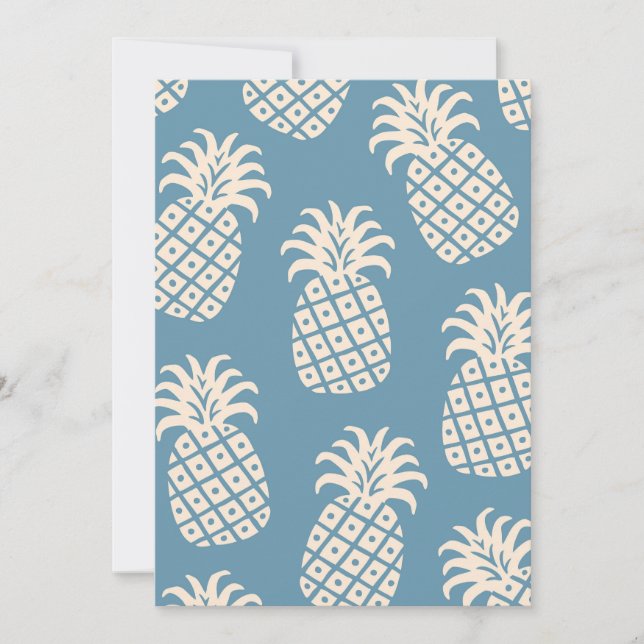Invitation Conception tropicale de torsion d'ananas (Devant)
