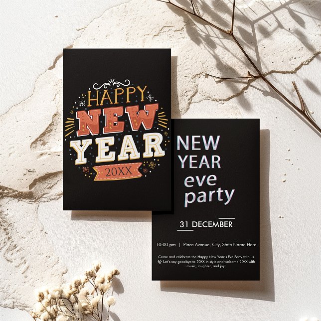 Invitation Conception unique pour le Nouvel An personnalisée  (Créateur téléchargé)
