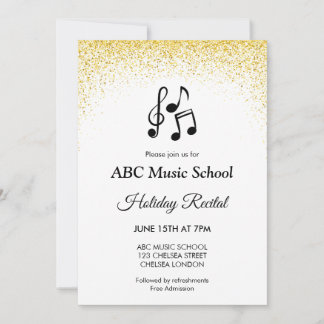 Invitation Concert de musique classique de récital de vacance