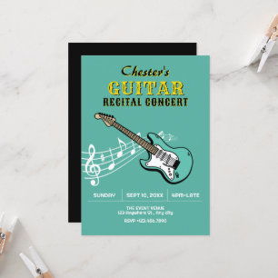Invitation Concert de récital de musique de guitare
