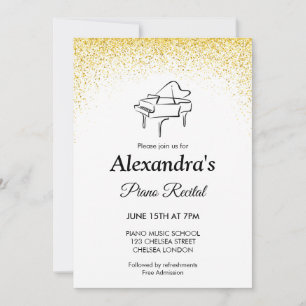 Invitation Concert de récital de piano Musique classique