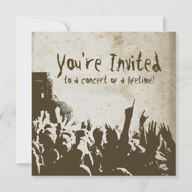 Invitation Concert Rock Retro (Devant)