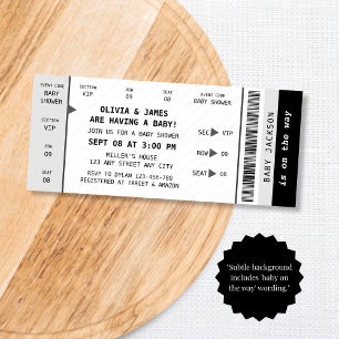 Invitation Concert Ticket Musique Gig Baby shower de plaisir