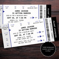 Concert unique Ticket Music Bachelor Party