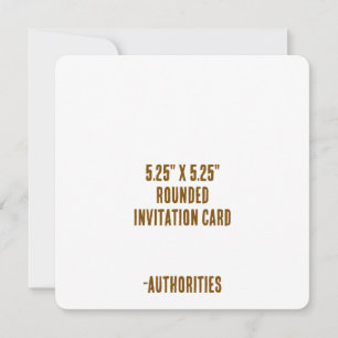 Invitation Concevez votre propre modèle arrondi 5,25" x 5,25"