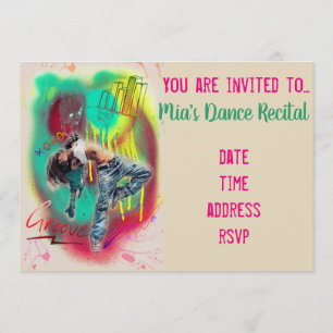 Invitation Concours de danse moderne hip hop