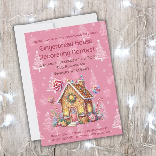 Invitation Concours de décoration de maison en pain d'épices (Créateur téléchargé)
