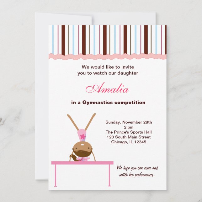 Invitation Concours de gymnastique (Devant)