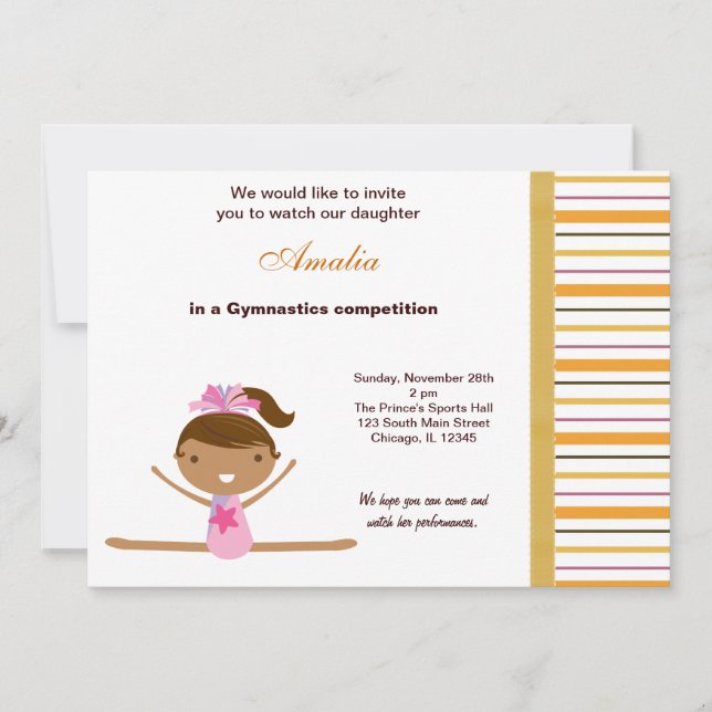 Invitation Concours de gymnastique (Devant)