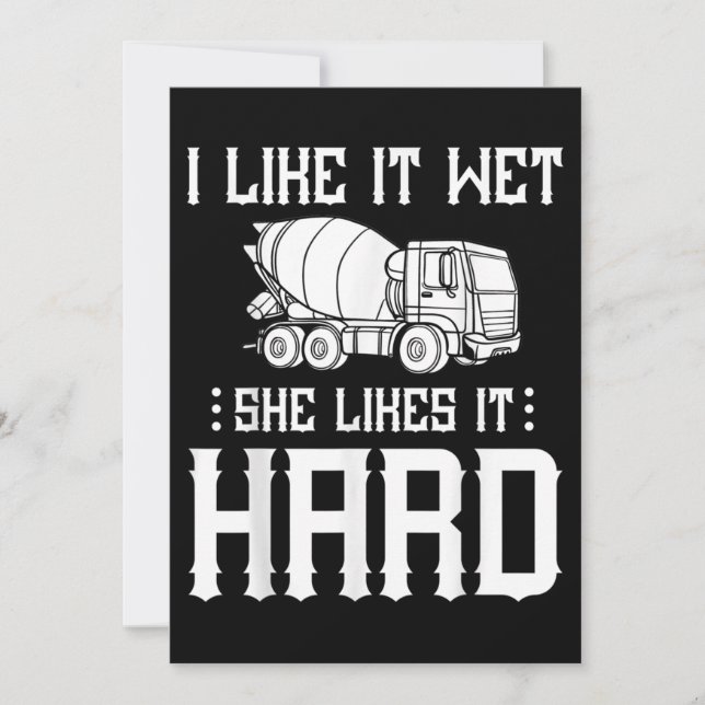 Invitation Concret Finisher Travailleur Cement Mixer Conducte (Devant)