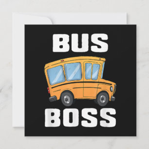 Invitation Conducteur de bus scolaire patron de bus drôle