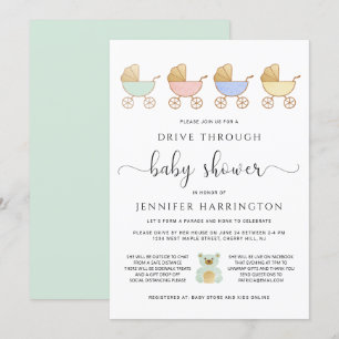 Invitation Conduire par Baby shower Parade des transports r