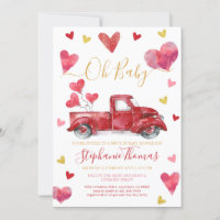 Conduire par Valentine Baby shower avec Coeurs