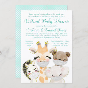 Invitation Conduite De Bébés Baby showers Masques Pour Animau