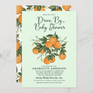 Invitation Conduite De Citrus Cute Par Quarantaine Orange Bab