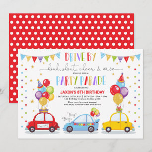 Invitation Conduite par Anniversaire Parade de la fête Quaran