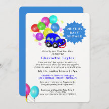 Conduite Par Baby shower Bleu Voiture Bébé Garçon