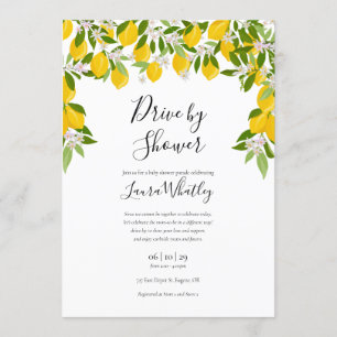 Invitation Conduite Par Baby shower Lemons Blossom Green
