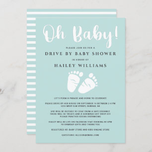 Invitation Conduite Par Baby shower Oh Baby Baby Fee Mint Whi