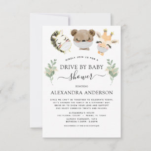 Invitation Conduite Par Baby shower Woodland Eucalyptus Vert