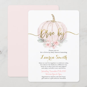 Invitation Conduite par la fille Baby shower d'automne