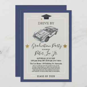 Invitation Conduite par Virtual Homme Graduation Party Invita