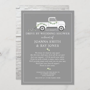 Invitation Conduite Sociale Par Fête de l'mariée Camion Blanc