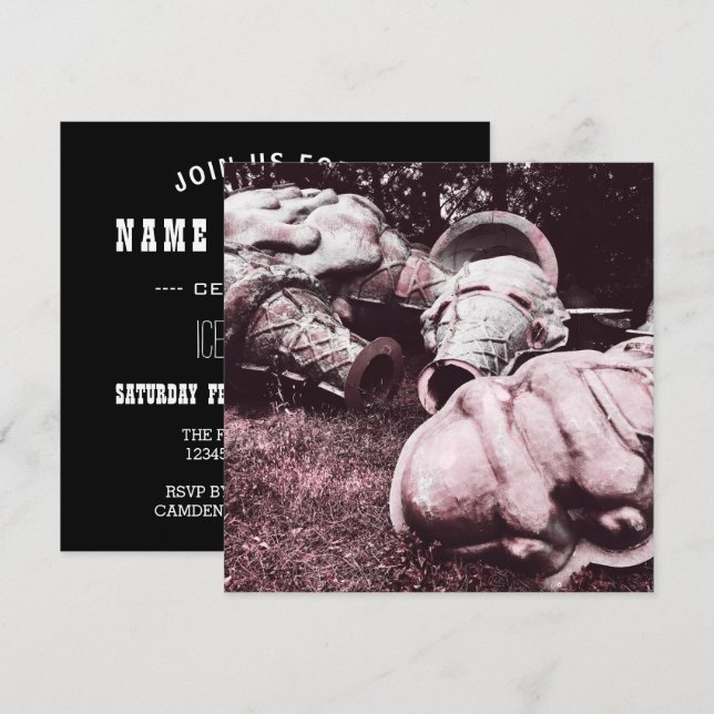 Invitation cônes de crème glacée d'été en fibre de verre (Devant / Derrière)