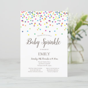 Invitation Confetti Baby Sprinkle - Baby shower