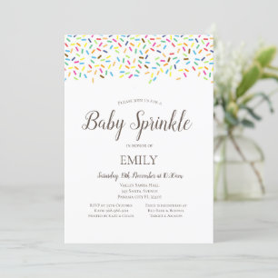 Invitation Confetti Baby Sprinkle - Baby shower