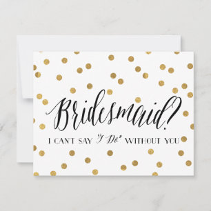 Invitation Confetti Bridesmaid Bridesmaid