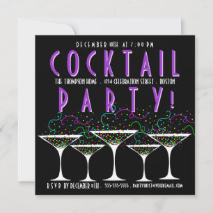 Invitation Confetti Cocktail Party