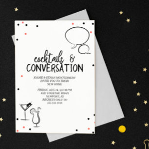 Invitation Confetti Cocktails & Conversation House Party