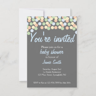 Invitation Confetti Dot Baby shower