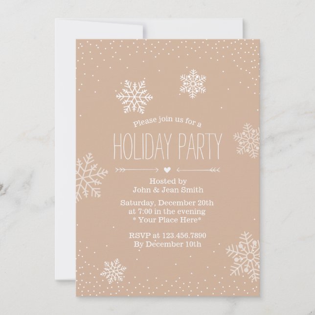 Invitation Confetti Dots & Snowflakes (Devant)