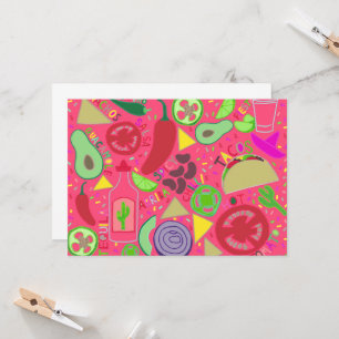 Invitation Confetti Fiesta rose