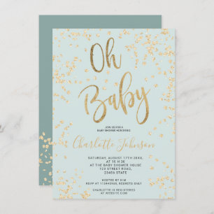 Invitation Confetti oh baby shower