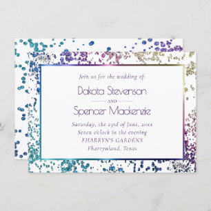 Invitation Confetti Sparkle   Mariage de poussière diamant co