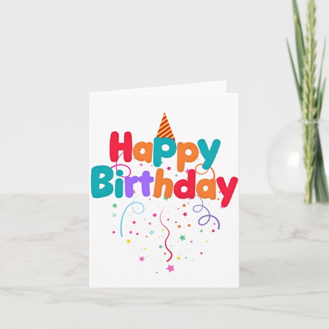 Invitation Confettis d'anniversaire (Devant)