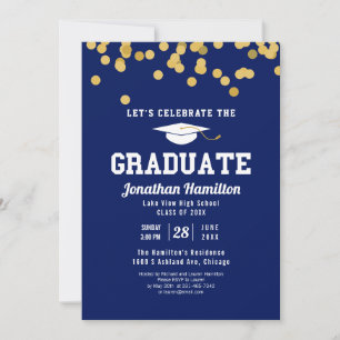 Invitation Confettis pour la fête de remise des diplômes du l