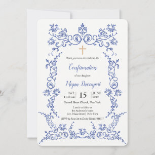 Invitation Confirmation bleue élégante