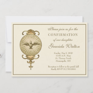 Invitation Confirmation catholique Écriture du Saint-Esprit