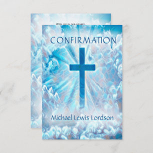 Invitation Confirmation Ciel bleu à l'avant