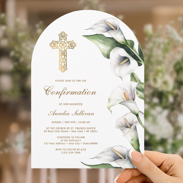 Invitation Confirmation d'arche de lys calla (Créateur téléchargé)