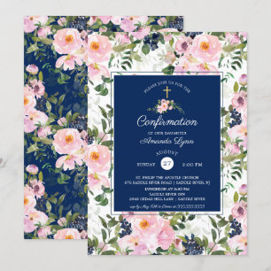 Invitation Confirmation de Blush Roses & Peonies
