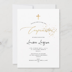 Invitation Confirmation de calligraphie d'or d'ArtsApp Faux